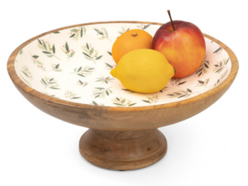 Folkulture Handmade Decorative Wood Fruit Bowl - Lot 3288