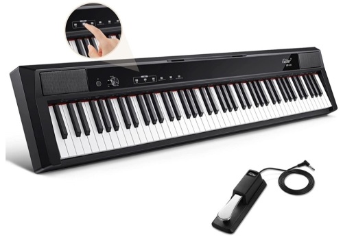 Eastar EP-120 88-Key Weighted Keyboard Piano with Touch-sensitive Screen & Sustain Pedal - Lot 17