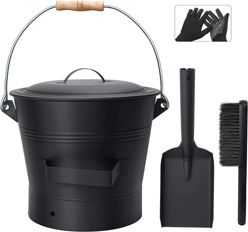 BRIAN & DANY Ash Bucket with Lid & Accessories - Lot 191