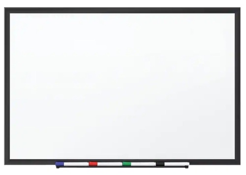 4'x3' Standard Melamine Whiteboard w/ Black Aluminum Frame - Lot 239