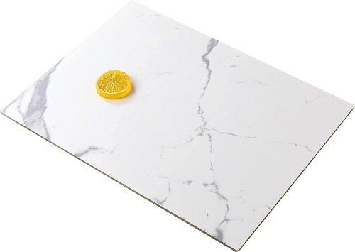 Murrey Home Marble Tempered Glass Cutting Board Glaze Print, Scratch Resistant, Heat Resistant, Non-Slip, (19.7" x 15.7") - Lot 234