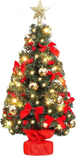 Decoway 24inch Tabletop Christmas Trees, Set of 2 - Lot 263