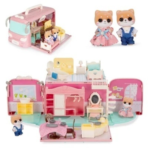 Camper Van Playset Pretend Play Dollhouse Toy - Lot 2846