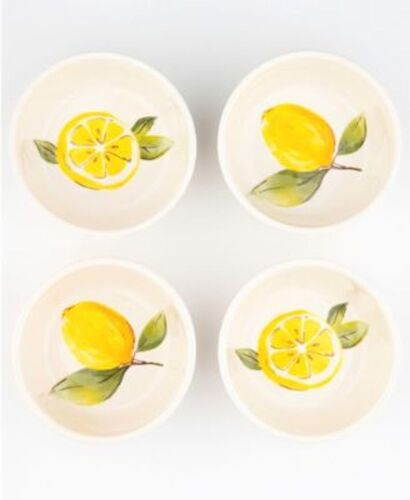 Box with 8 Lemon Themed Cermaic Bowls - Lot 3595