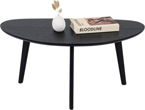 FIRMINANA Small Black Oval Coffee Table - Lot 3698