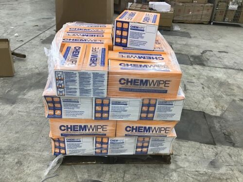 Pallet of ChemWipe Bucket Wiper Dispensing System & Wipe Rolls - Lot 465