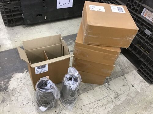 Lot of (5) Decorative Metal Vases, Set of 2  - Lot 547