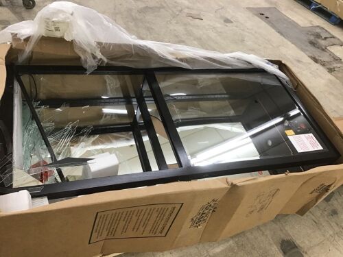 Howard Miller Jayden III Polished Black Curio Cabinet - Broken Glass - Lot 794