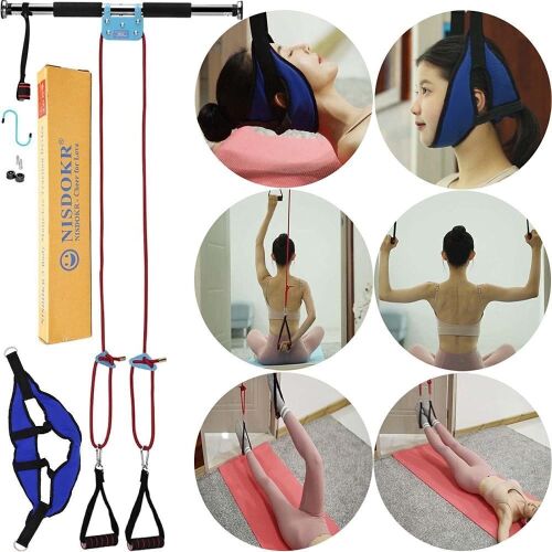 NISDOKR Doorway Traction Device, Pull Up Bar, Shoulder Pulley Rehab Exerciser - Lot 855