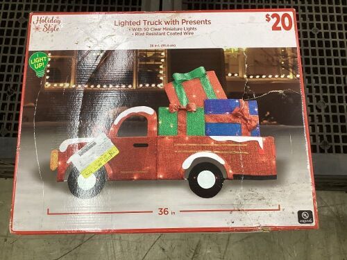 Lighted Truck with Presents 36"  - Lot 599