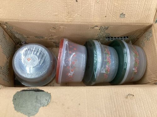 Case of Holiday Print Storage Containers  - Lot 816