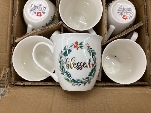 Case of (6) Metallic Foil Mugs  - Lot 492