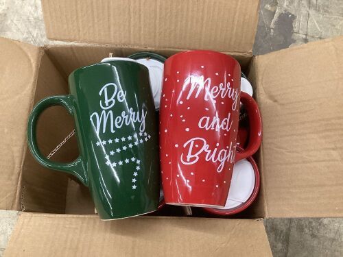 Case of (6) Christmas Travel Mugs w/ Lid  - Lot 796