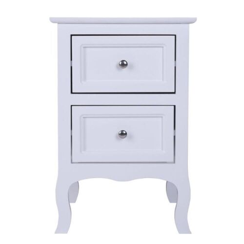 White End Table with 2 Drawers  - Lot 498