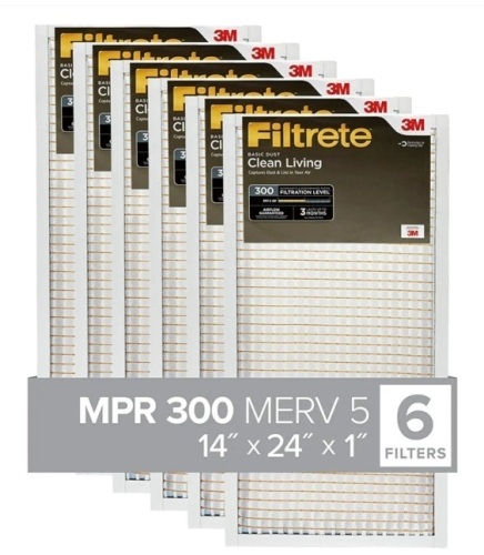 6pk Filtrete 14x24x1, AC Furnace Air Filter - Lot 157