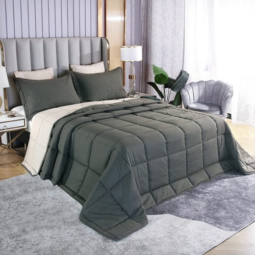 SOULOOOE Oversized California King Plus Comforter ONLY, 120"x120" - Lot 158