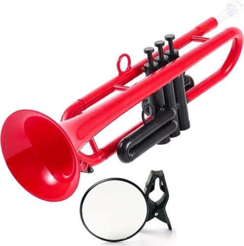 BLUE Professional Plastic Bb Trumpet with Trumpet Training Device Mirror - Lot 218