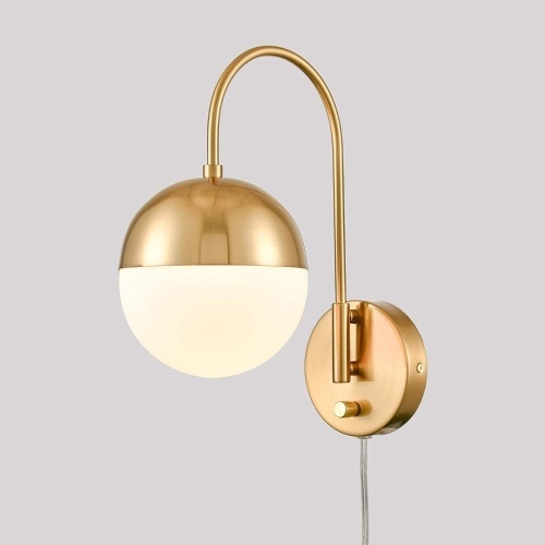 Modern Gold Plug in Wall Light - Lot 305