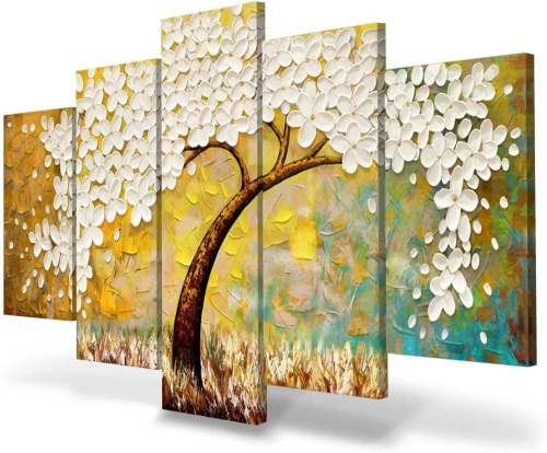 5pc 3D Textured Large Canvas Wall Art - Lot 341