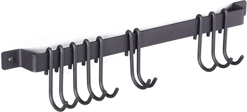 Wallniture Gourmet Kitchen Rail with 10 Hooks, 17" - Lot 465