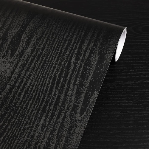 Black Wood Peel and Stick Wallpaper 35.43 inch×118 - Lot 512