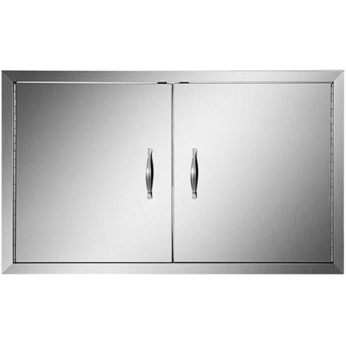 VEVOR 36" x 21" x 1-5/8" Stainless Steel Double BBQ Door  - Lot 549