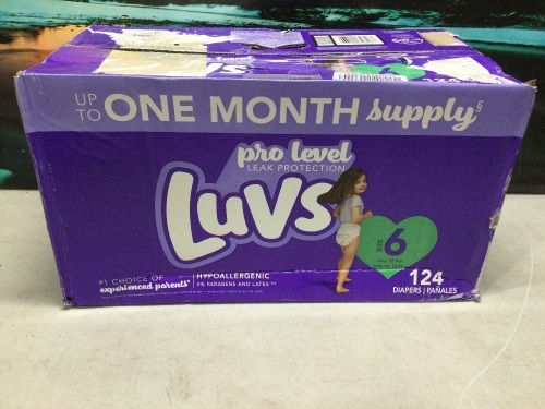 Luvs Pro Level Leak Protection Baby Diapers, 124 ct - Lot 789
