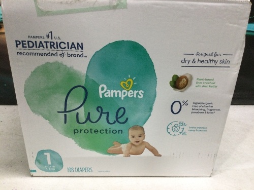 Pampers Pure Protection Baby Diapers, 198 ct  - Lot 888