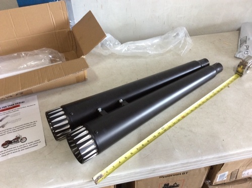 SHARKROAD Slip On Muffler Exhaust Pipes - Lot 1041