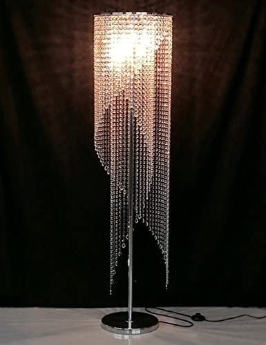 Surpars House Raindrop Crystal Floor Lamp, Chrome Finish  - Lot 296