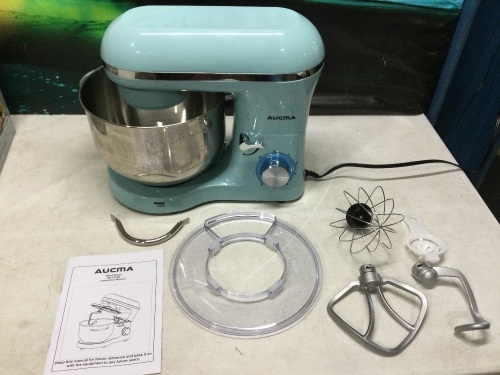 Aucma 6.5-QT 660W 6-Speed Tilt-Head Stand Mixer, Mixing Bowl Has Broken Handle  - Lot 252