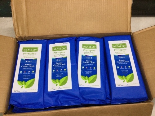 Case of Medline MSC092508 Remedy Phytoplex 4-in-1 Barrier Cream Cloths with Dimethicone - Lot 1066