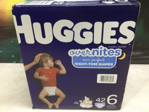 Huggies OverNites Night-Time Diapers, 42 ct  - Lot 1086