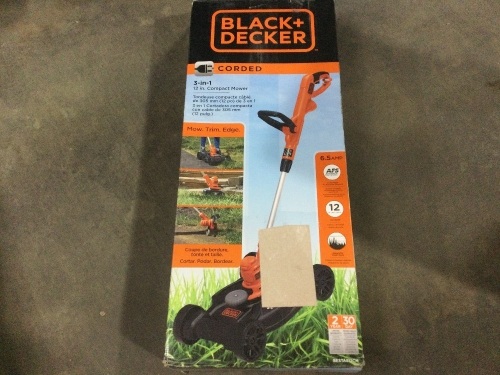 BLACK+DECKER 3-in-1 Corded 12" Compact Mower - Lot 281