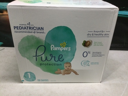 Pampers Pure Protection Baby Diapers, 198 ct - Lot 884