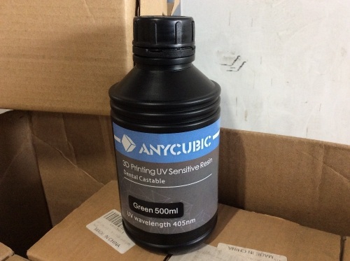 Lot of (20) ANYCUBIC 3D Printing 405nm UV Sensitive Resin Dental Castable 500ml - Lot 108
