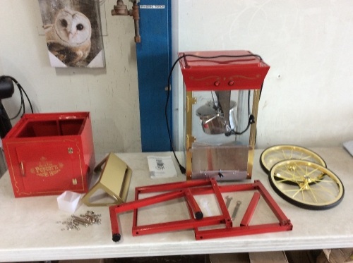 NOSTALGIA Concession Vintage Professional Popcorn Cart, Possibly Missing Hardware - Lot 882
