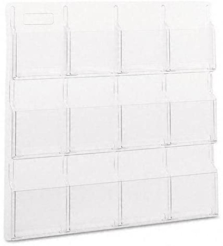 Safco Products Reveal Literature Display, 12 Booklet, Clear  - Lot 890
