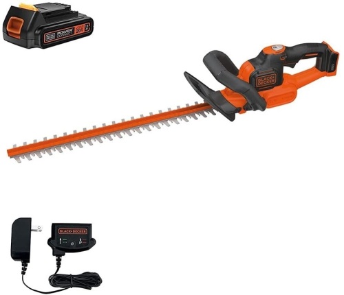BLACK+DECKER 20V MAX Cordless Hedge Trimmer with Power Command Powercut, 22-Inch - Lot 137