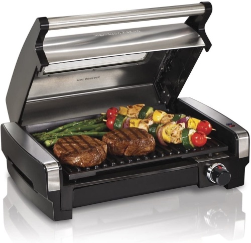 Hamilton Beach Electric Searing Grill with Viewing Window and Removable Nonstick Plate - Lot 927