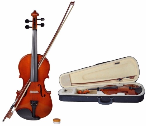 TMS 4/4 Full Size Natural Acoustic Violin Fiddle with Case - Lot 182