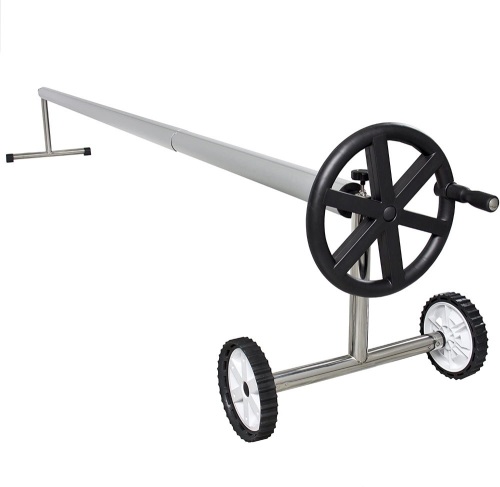 21' Aluminum Inground Swimming Pool Cover Reel w/Hand Crank  - Lot 62