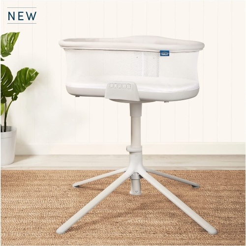HALO BassiNest 3.0S, Baby Bassinet with Soothing Center, Swivel Newborn Sleeper with Vibration and White Noise, Grey - Lot 3807