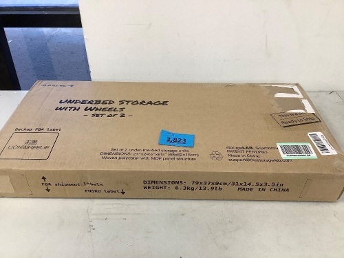 Underbed Storage with Wheels set of 2 - Lot 3823