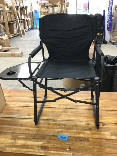 Ubon Collapsible Chair W/ Side Pockets and Table - Lot 3840