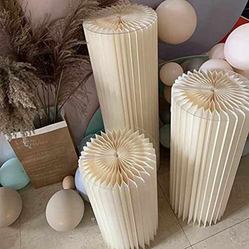 Foldable Paper Columns Display Pedestals Stands - Lot 3857