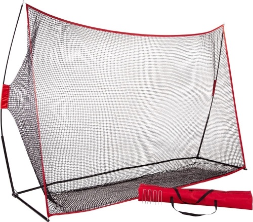 Golf Net - 10x7 Heavy-Duty Golf Training Equipment Net with Steel Frame and Carry Bag - Outdoor or Indoor Golf Simulator by Wakeman - Lot 3891