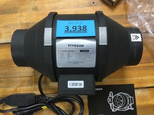 VIVOSUN Inline Duct Fan w/ Filter - Lot 3938