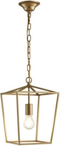 Pendant Light Lantern Iron Cage, Gold Plating - Lot 3939