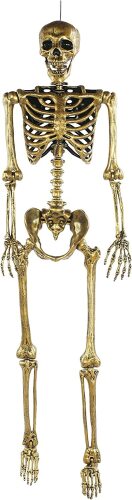 Crazy Bonez Metallic Gold Pose-N-Stay Skeleton - Lot 3957